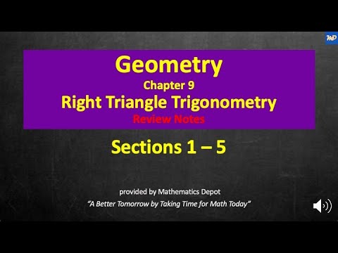 Geometry 9 0 Chapter Review Right Triangle Trigonometry - YouTube