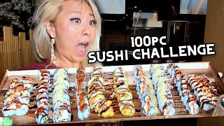 UNDEFEATED 100PC SUSHI CHALLENGE in Las Vegas!! at Jjanga #RainaisCrazy
