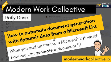 Dynamically generate documents from a Microsoft List with Syntex and Power Automate