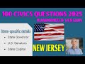 100 Questions for the U.S. Citizenship Test 2025 (Random Order) – New Jersey Version