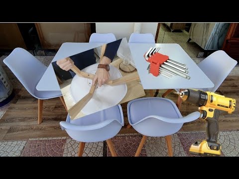 كيفية تركيب طاولة وكراسي أوروبية        