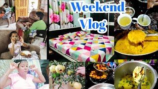 Weekend Vlogమా Bedroom look మారిపోయిందిNew BedsheetsSelf threadning ఇంట్లోనేNonVegSpecialRecipes