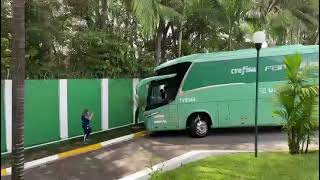 Palmeiras reestiliza ônibus oficial e marca estreia para jogo