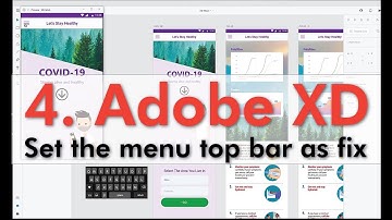 Adobe XD set the menu top bar as fix
