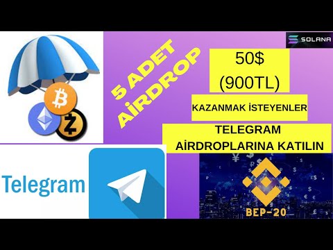 50$ (900TL) Değerinde 5 Adet Airdrop İle Para Kazan / Katılım Çok Basit / Telegram Airdropları #19