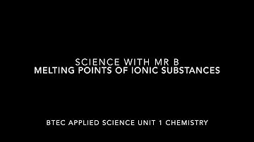 Explaining melting points of ionic substances