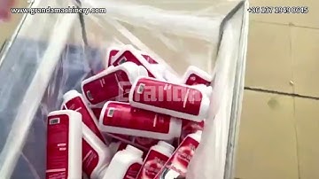 Oval bottle labeling machine front and back two sides labeling machine for oval bottle #labeling