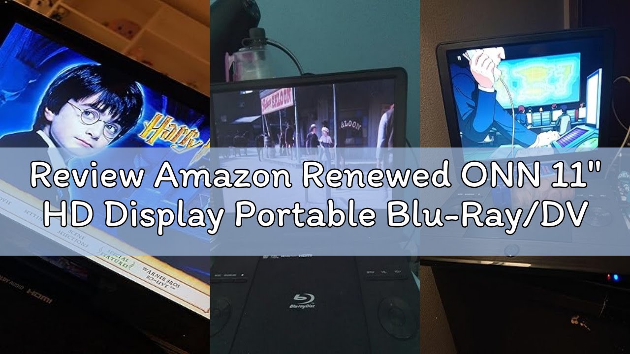 Review Amazon Renewed ONN 11" HD Display Portable Blu-Ray/DVD/CD Media Player with HDMI / USB / Ethe