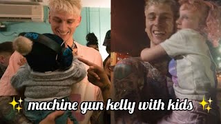 machine gun kelly being cute asf with kids 🥺