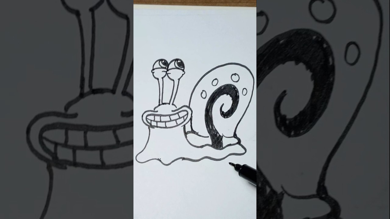 How to draw gary the snail | cute things to draw 