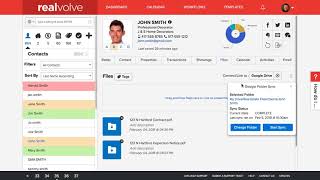 Realvolve CRM: Files Tab (Google Drive Sync)