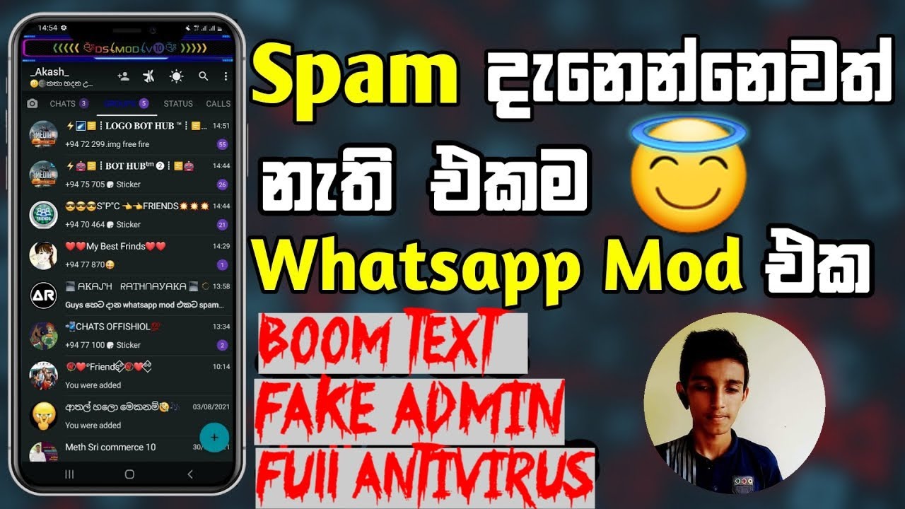 2021 New Fully Antivirus , Fake admin Whatsp Mod - @SLTechBud @Rishirahas9 #whatsappmode