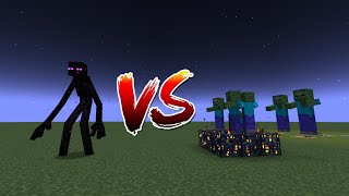 Mutant Enderman vs Zombie Spawner  Mob Battle  Minecraft