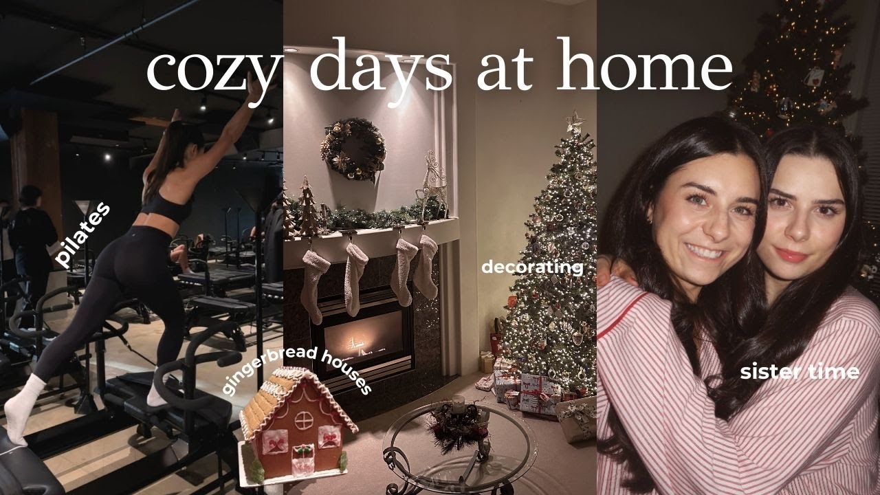 cozy holiday vlog | pilates, christmas shopping, gingerbread houses & more! 🎄✨