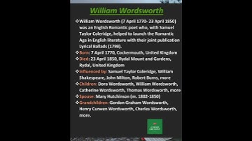 William wordsworth: An  Introduction