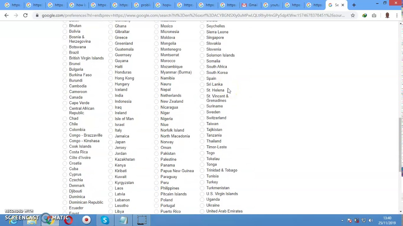 how to find google results relevant to a specific country