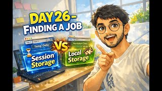 Day 26 of Finding a Job Series | Session Storage vs Local Storage Explained | 90 Days Job Hunt