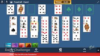 Microsoft Solitaire Collection - FreeCell [Hard] | April 21st 2019: Play the 9♥ to the Foundation