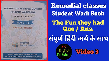 कक्षा 9वीं अंग्रेजी निदानात्मक कक्षाओं हेतु मॉड्यूल।। इंग्लिश मॉड्यूल । निदानात्मक क्वेश्चन आंसर पेज