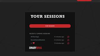 Binary Ninja Cloud on a tablet