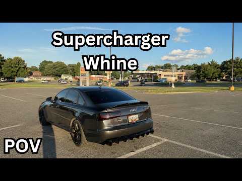 STRAIGHT PIPED AUDI C7 A6 PURE EXHAUST ASMR WITH SUPERCHARGER WHINE