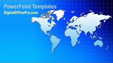 World Map Continents PowerPoint Template Backgrounds - DigitalOfficePro #09046W