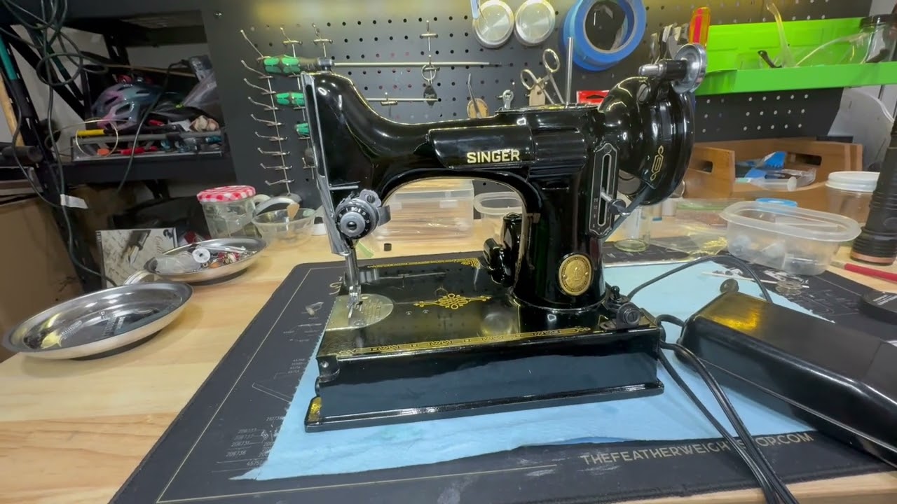 Singer 221 Featherweight Motor and Light Completed and Installed