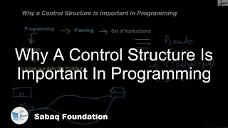 Details Why a Control Structure is important in Programming, Computer Science Lecture | Sabaq.pk Guide