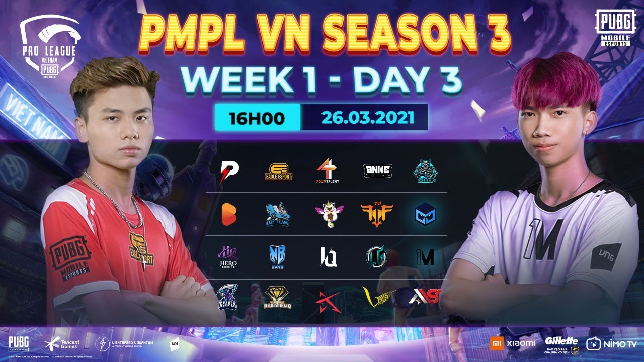 🔴 PMPL VN S3 | W1D3 |  PUBG MOBILE PRO LEAGUE VIỆT NAM SEASON 3 WEEKDAY 1 NGÀY 3