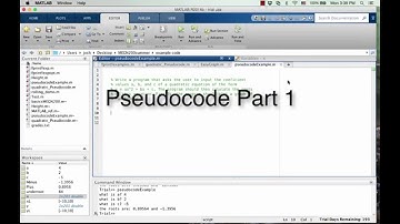 Pseudocode part1 - MEGN200 CSM