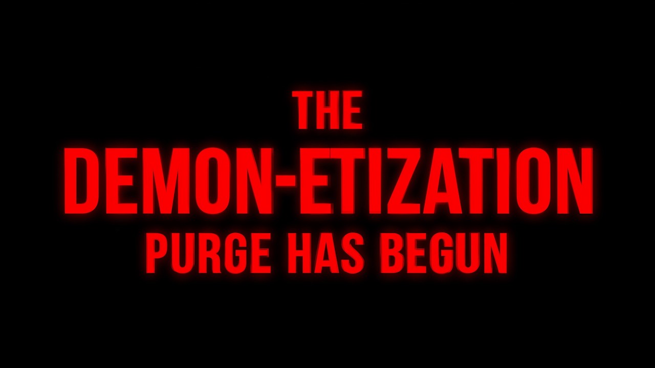 The DEMON-etization Purge Has Begun - IT'S NOTHING TO DO WITH AI EITHER