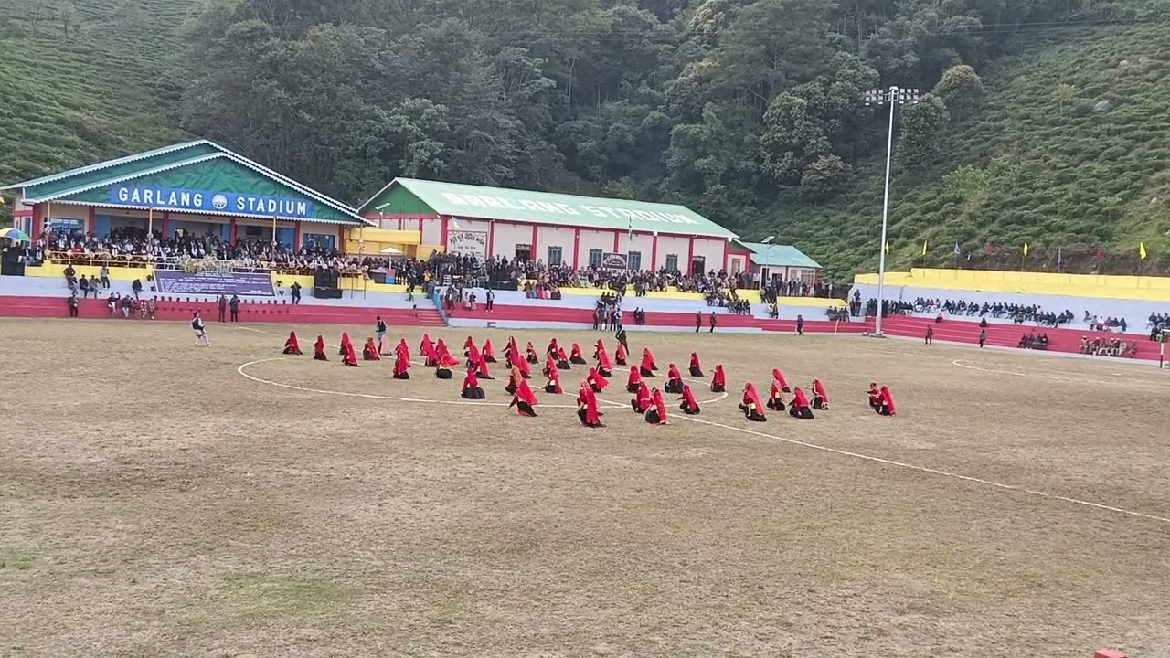 Garlang ground. Peshok tea estate. opening day dance presentation by kurseong students