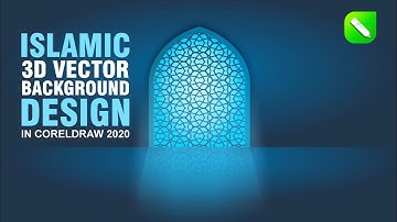 Islamic 3D Background Design in CorelDraw 2020 #coreldraw #background