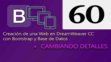 Cap 60 - Creación de una web en DreamWeaver CC con Bootstrap y Base de Datos