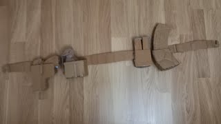 Cardboard military belt with pistol, grenade and mags!