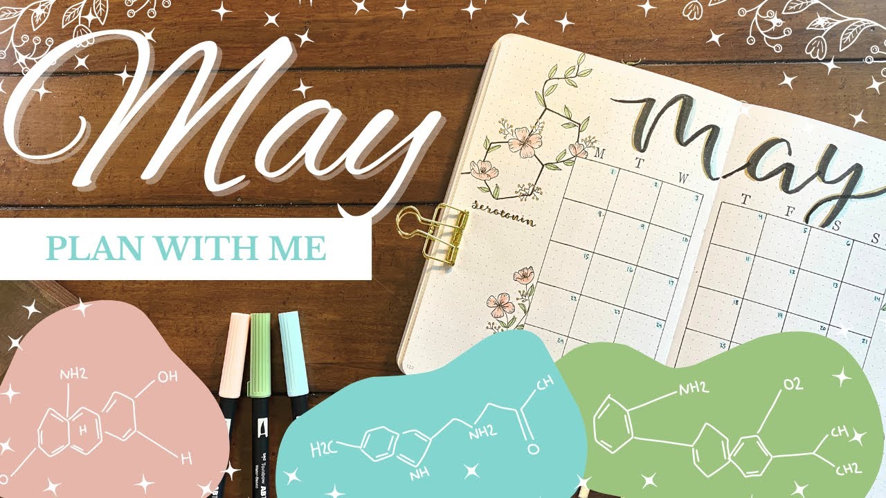 PLAN WITH ME! | May Bullet Journal Set Up | Chemistry Theme | Easy and Simple BuJo