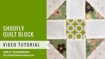 Shoofly quilt block - Mysteries Down Under quilt - video tutorial