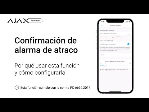 Cómo configurar la confirmación de alarma de atraco en el sistema de seguridad de Ajax