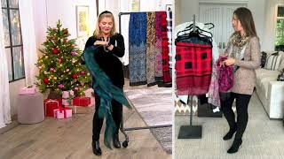 Susan Graver Border Printed Woven Oblong Scarf on QVC