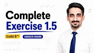 Class 9 Math Complete Exercise 1.5 Solution | Karachi Board Chapter 1 | OSAMATH