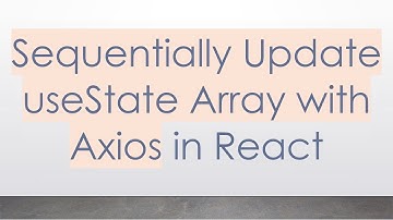 Sequentially Update useState Array with Axios in React