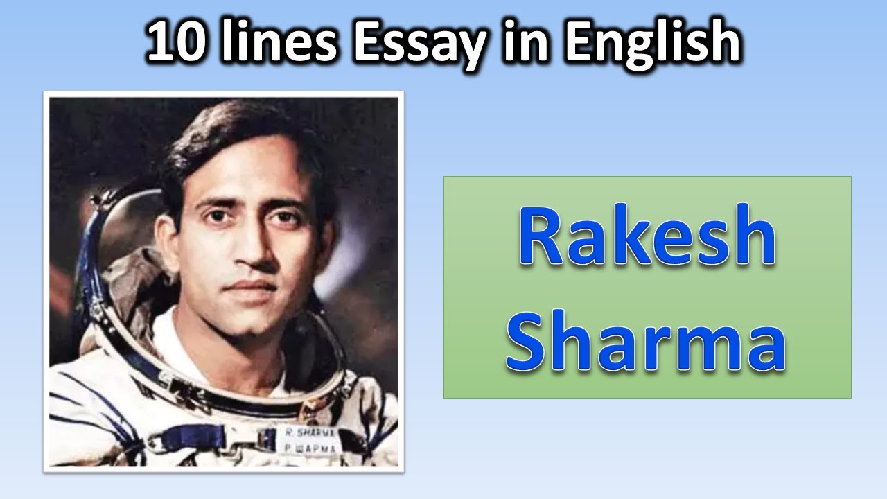 Rakesh Sharma Famous Personalities 10 lines Essay in English YouTube