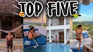 5 PLACES TO STAY IN ST.ELIZABETH, JAMAICA!🇯🇲 vlog(Treasure beach)Luxury, cabins..|Annesha Adams