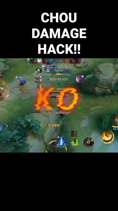 CHOU DAMAGE HACK ? || 1 HIT KILL MOBILE LEGENDS BANG BANG #shorts #mlbbshorts #chou