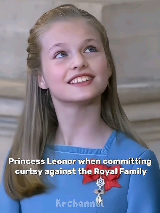 Princess Leonor curtsy to her royal family #princesaleonor#leonor#spain#leonorsofia#royalfamily#edit