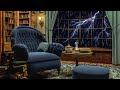 Rain &amp; Crackling Thunder | Cozy Living Room Ambience