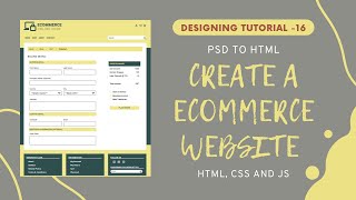 Checkout Page (Part 1) || Create an Ecommerce Website using HTML CSS and JS
