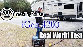 Westinghouse iGen4200 Hybrid Inverter Generator Real World Test On RV Appliances