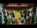 Ganpati Decoration Made from artificial vine leaves, cardboard &amp; paper...