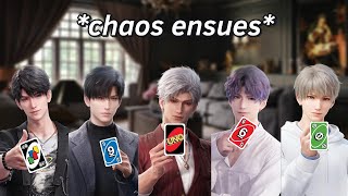 The Love And Deepspace Boys Play Uno Skit